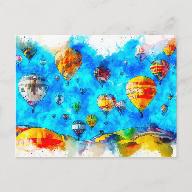 Hot-air balloon postcard (Front)