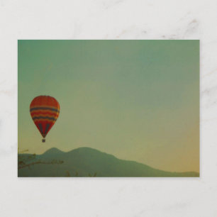 hot air balloon postcard