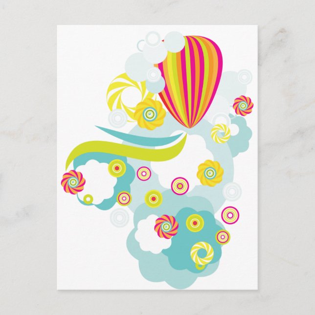 Hot air balloon postcard (Front)