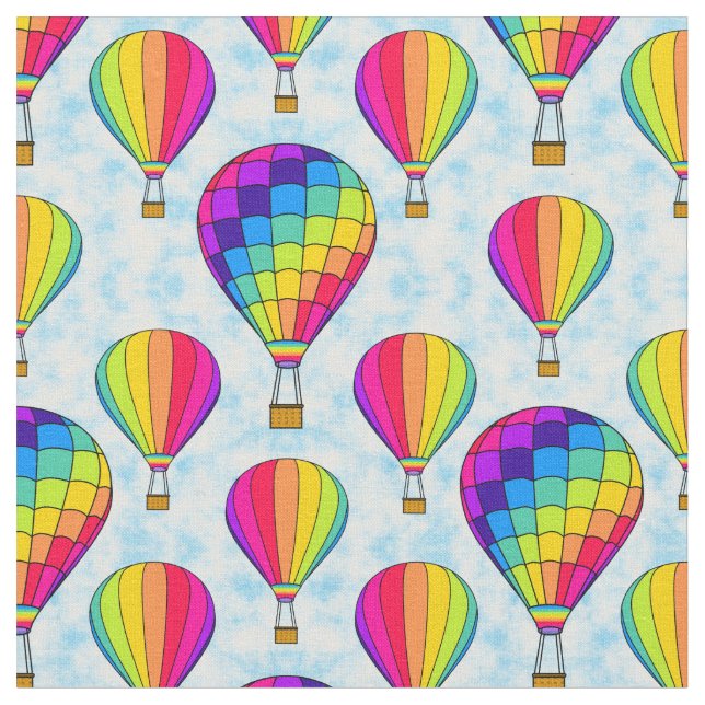 Hot Air Balloon Rainbow Fabric (Close Up)