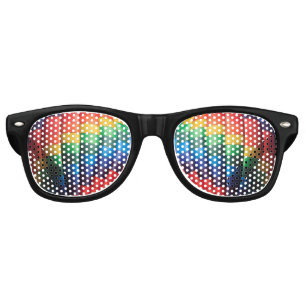 Hot Air Balloon Rainbow Retro Sunglasses