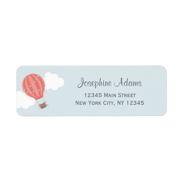 Hot Air Balloon Return Address Labels (Front)