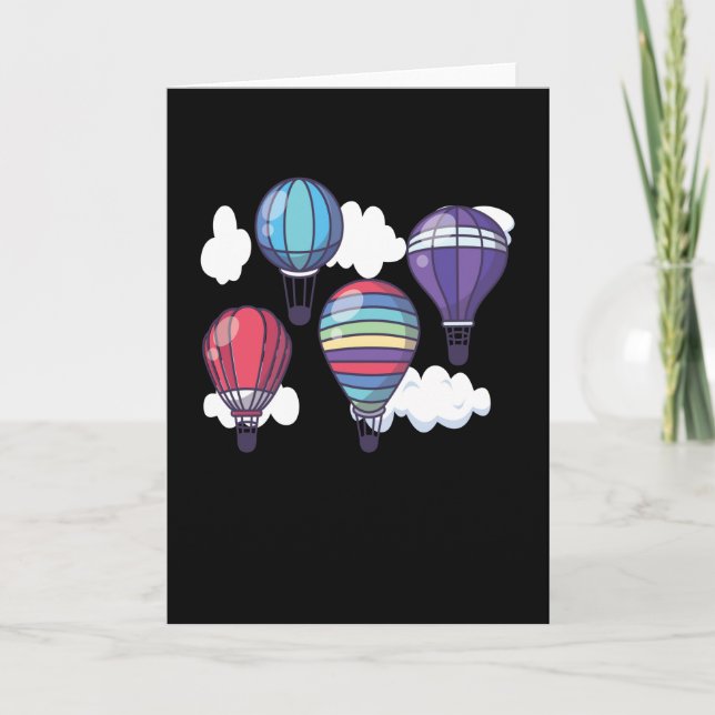 Hot Air Balloon Ride Aviation Flying Card (Front)