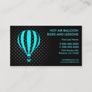 Hot air balloon rides lesson custom business cards