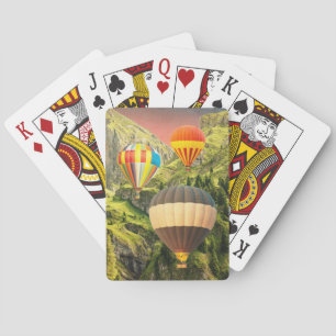 Hot Air Balloon Scenic Landscape Playing Cards