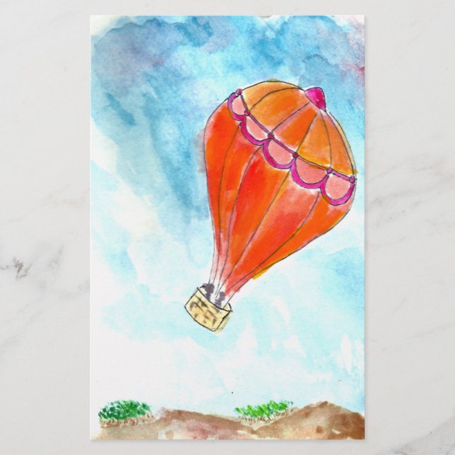 Hot Air Balloon Scrapbook paper (Front)