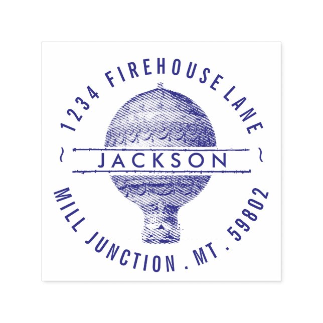 Hot Air Balloon Self-Inking Return Address Stamp (Design)