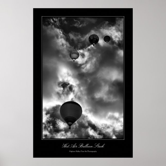 Hot Air Balloon Stack Fine Art Photo Poster (Front)