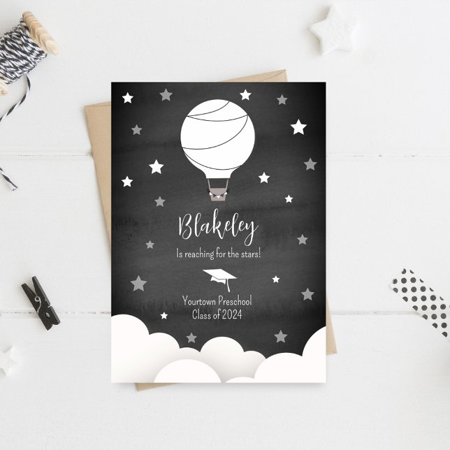 Hot Air Balloon + Stars Graduation Announcement (Creator Uploaded)