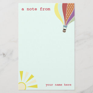 Hot Air Balloon & Sun Stationery