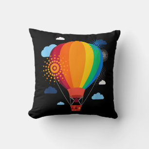 Hot Air Balloon T-Shirt Hot Air Balloon Rides Fest Cushion