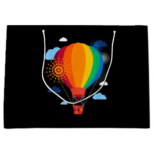 Hot Air Balloon T-Shirt Hot Air Balloon Rides Fest Large Gift Bag