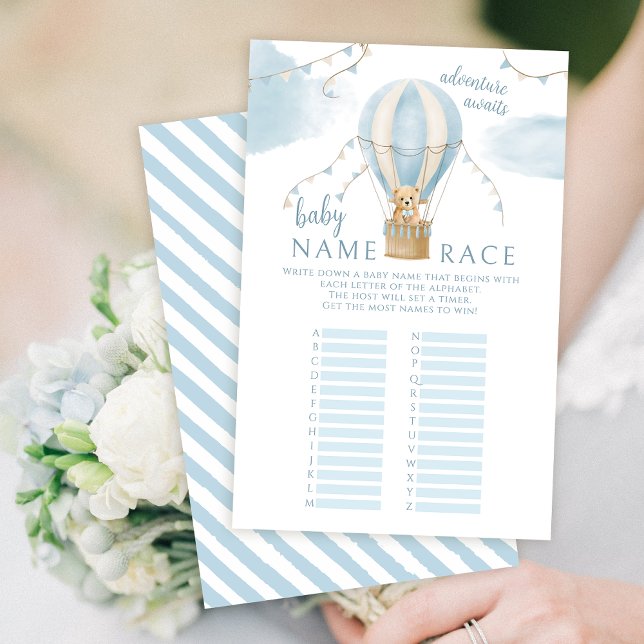 Hot air balloon Teddy bear baby boy shower games (Creator Uploaded)