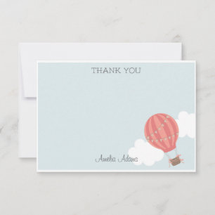 Hot Air Balloon Thank You Card
