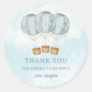 Hot Air Balloon Thank You Classic Round Sticker