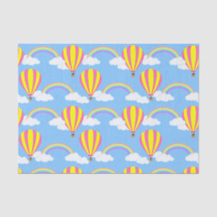Hot Air Balloon Tissue Paper - Blue Background
