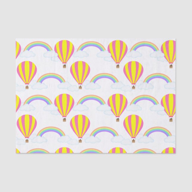 Hot Air Balloon Tissue Paper - White Background (Front)
