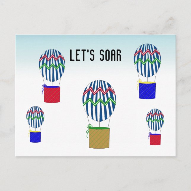 Hot Air Balloon Travel Postcard (Front)