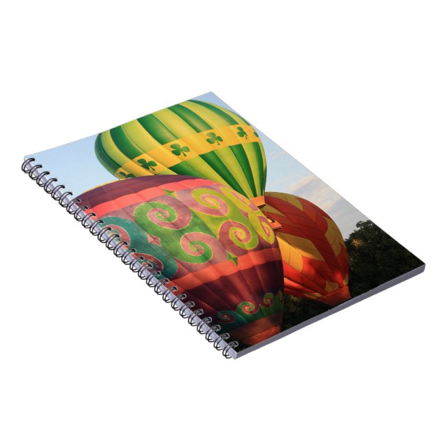 Hot Air Balloon Trio Spiral Notebook (Right Side)
