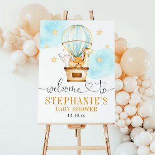 Hot Air Balloon Up Up and Away Welcome Sign