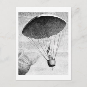 Hot Air Balloon Vintage Eighteenth Century Postcard