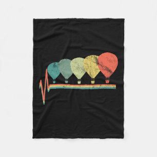 Hot Air Balloon Vintage Fly Pilot Aviator  Fleece Blanket