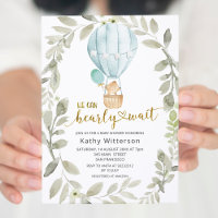 Hot Air Balloon We Can Bearly Wait Baby Shower