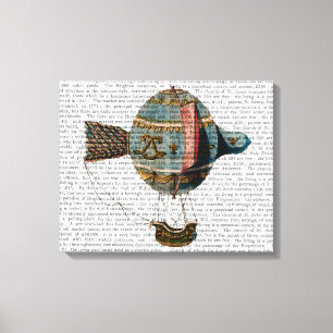 Hot Air Balloon With Tail Feather Canvas Print