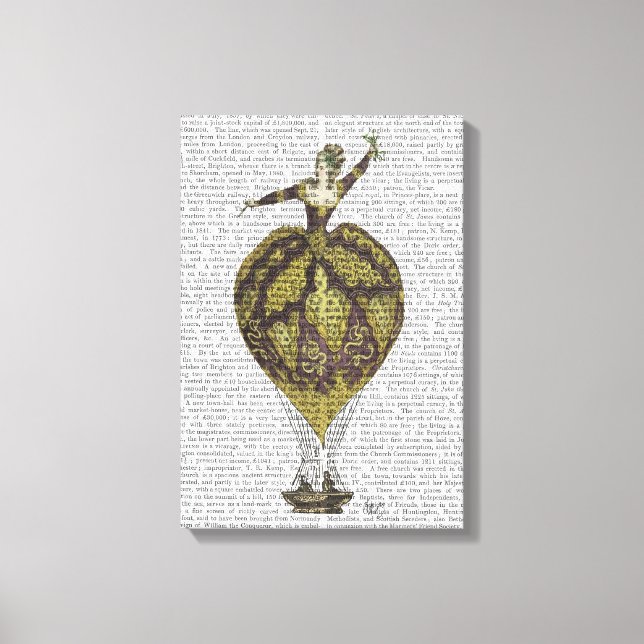 Hot Air Balloon Woman Canvas Print (Front)