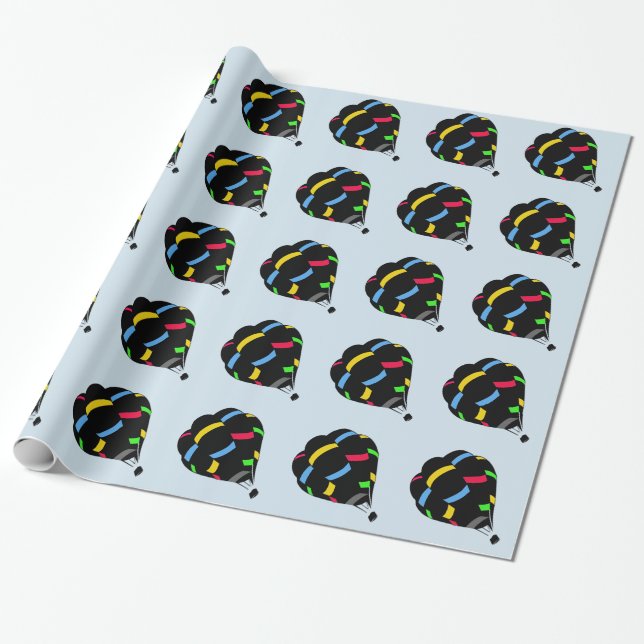 Hot Air Balloon Wrapping Paper (Unrolled)