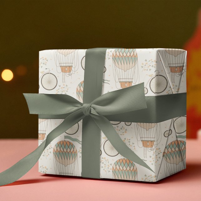 Hot Air Balloon Wrapping Paper Sheets (Celebrate a special trip or hot air balloon ride with this fun wrapping paper set! )