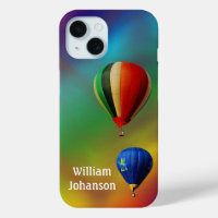 Hot Air Ballooning 2 balloons Colourful Background