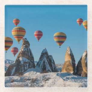 Hot Air Ballooning in Cappadocia Glass Coaster