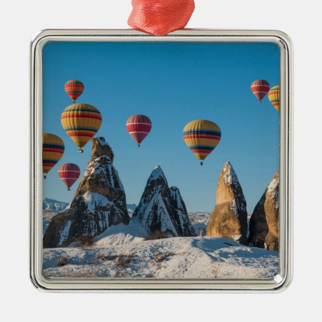 Hot Air Ballooning in Cappadocia Metal Tree Decoration (Front)