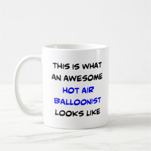 hot air balloonist, awesome coffee mug