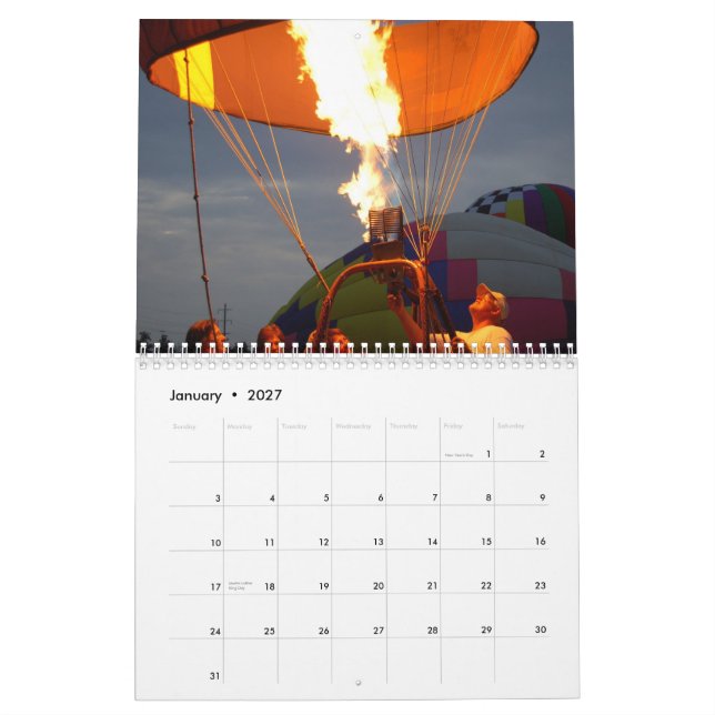 Hot Air Balloons , 2009 Calendar (Jan 2027)