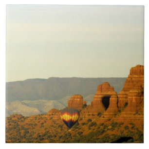 Hot Air Balloons at Sedona, Arizona, USA. Tile