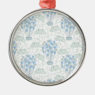 Hot air balloons blue nursery home decor wall art metal tree decoration