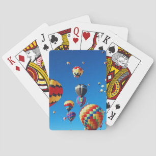 Hot Air Balloons Blue Sky Playing Cards