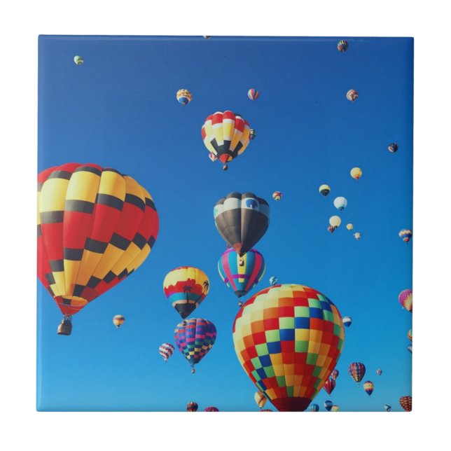 Hot Air Balloons Blue Sky Tile (Front)
