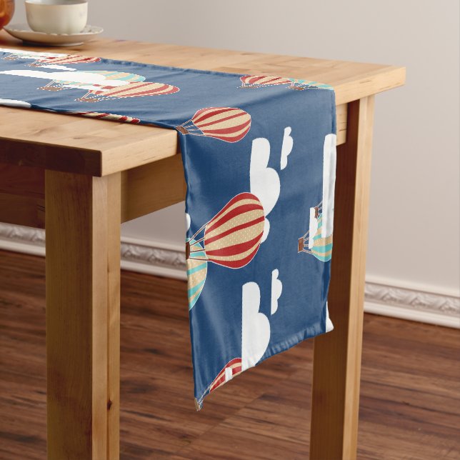 Hot Air Balloons & Clouds Adventure Long Table Runner (In Situ)