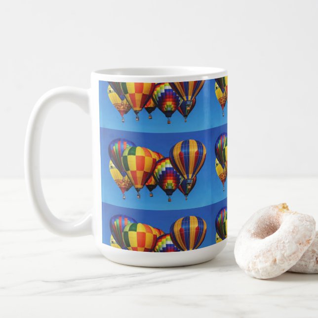 *HOT AIR BALLOONS* COFFEE MUG (With Donut)