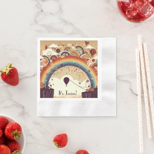 Hot Air Balloons Colourful Napkin (Insitu)