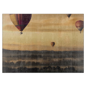 Hot air balloons cutting board