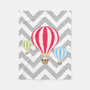 Hot Air Balloons Design Fleece Blanket