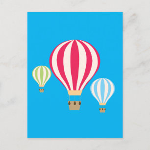 Hot Air Balloons Design Holiday Postcard