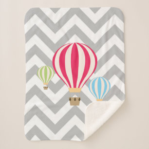 Hot Air Balloons Design Sherpa Blanket