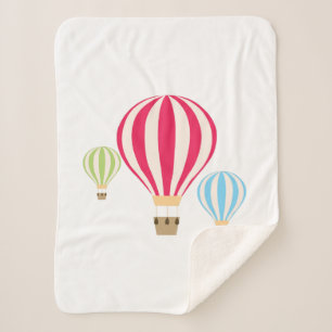 Hot Air Balloons Design Sherpa Blanket