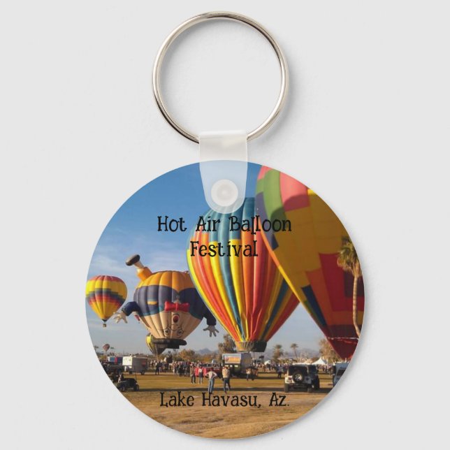 Hot Air Balloons Festival Lake Havasu Key Ring (Back)