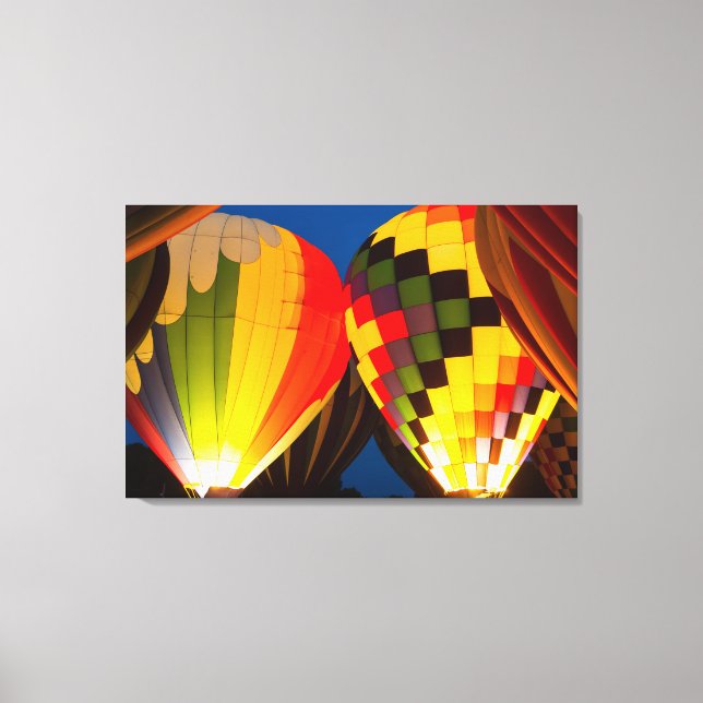 Hot Air Balloons Glow Canvas Print (Front)